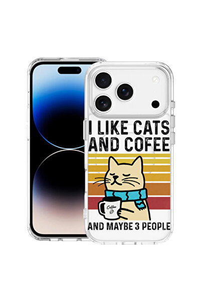 bestcase Θήκη MagSafe Anti Shock TPU για Apple iPhone 17 Pro, Γάτες και καφέ,...