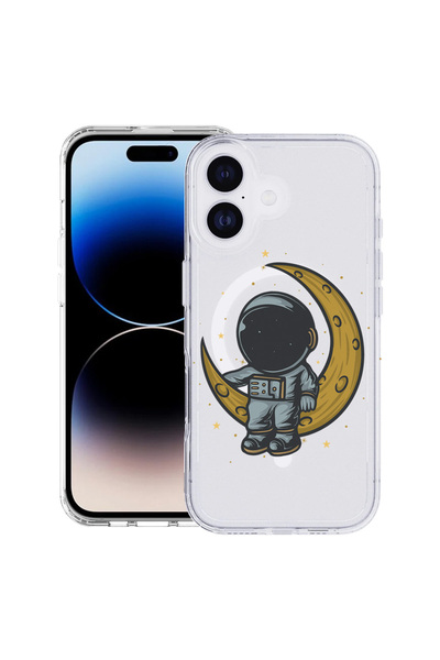 bestcase Carcasă antișoc MagSafe TPU pentru Apple iPhone 17, Astronaut pe Lun...