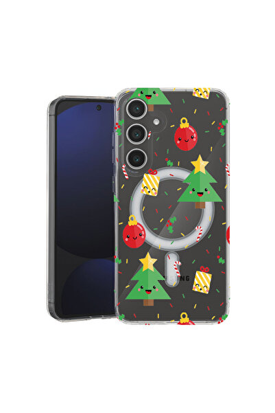 bestcase Carcasă MagSafe antișoc TPU pentru Samsung Galaxy A55, Brad de Crăci...