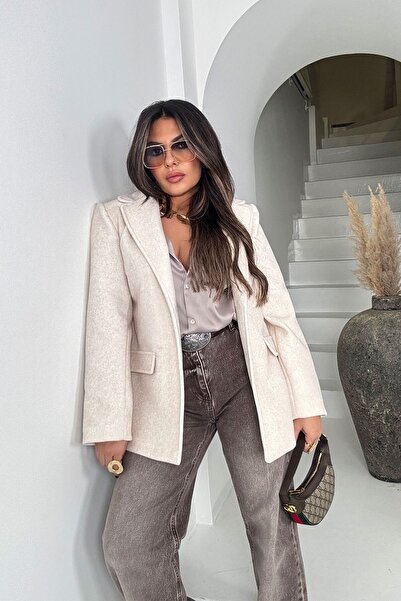 Sohotique By P Μπλέιζερ με πέτο με πέταλο Stone