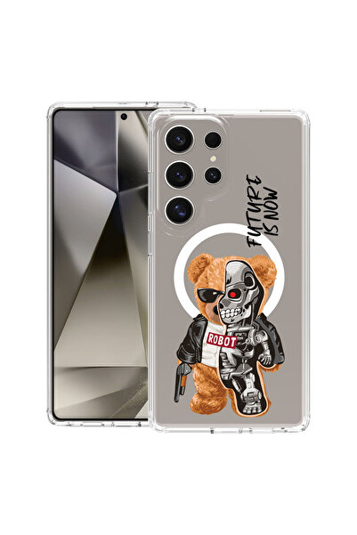 bestcase Carcasă antișoc MagSafe TPU pentru Samsung Galaxy S25 Ultra, jumătate robot, jumătate ursuleț de pluș, 2087012 AS 931