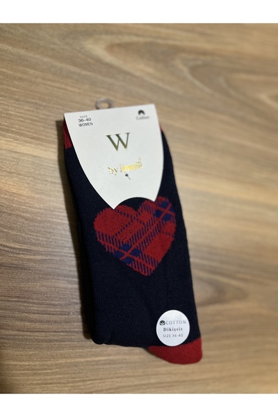 BY JAWALLİ SOCKS Дамски зимни термо чорапи с сърцевиден мотив