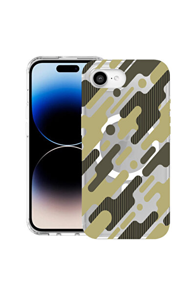 bestcase Θήκη MagSafe Anti Shock TPU για Apple iPhone 16e, Πράσινο καμουφλάζ,...