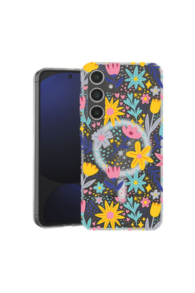 bestcase Carcasă antișoc MagSafe TPU pentru Samsung Galaxy A55, floricele, 20...