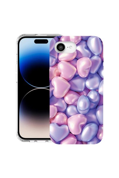 bestcase Carcasă antișoc MagSafe TPU pentru Apple iPhone 16e, inimioare color...