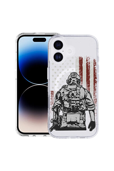 bestcase Carcasă antișoc MagSafe TPU pentru Apple iPhone 17, American Soldier...