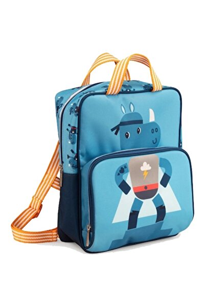 Lilliputiens Backpack for Boys Super Marius, with Compartment, Lunchbox, 3 Years