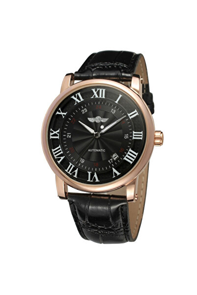 T-WINNER Ceas de mână bărbătesc clasic vintage mecanic retro automat casual e...