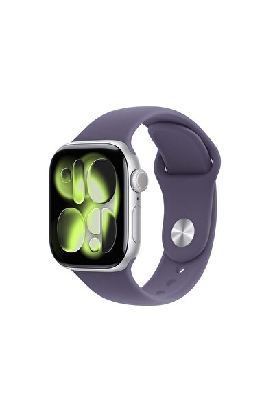 Apple Watch Series 11 GPS 42mm Silver Aluminium Case with Purple Fog Sport Band - S/M