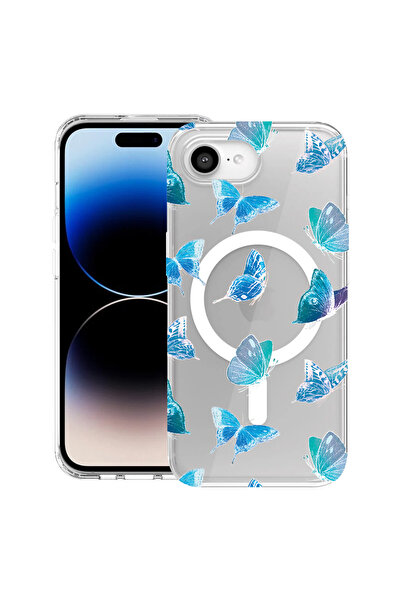 bestcase Carcasă antișoc MagSafe TPU pentru Apple iPhone 16e, model fluture, ...