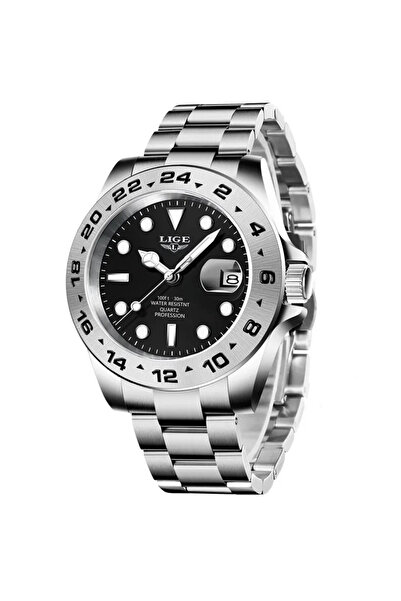 Lige Ceas bărbătesc cuarț analogic, cuarț, argintiu, Business, oțel