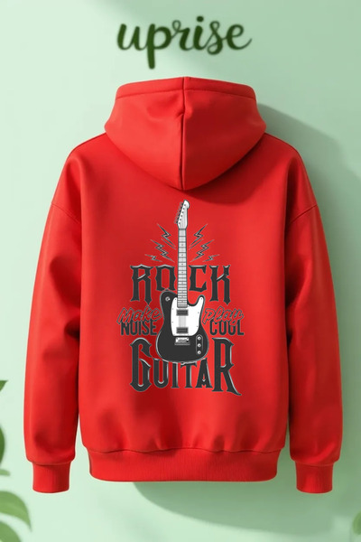 Vordevia Praviš buku, sviraš gitaru Štampano Pamuk lu 3 niti O Oversize kroj ...