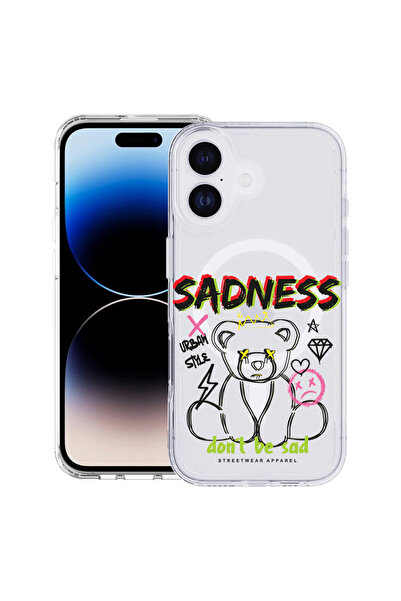 bestcase Carcasă antișoc MagSafe TPU pentru Apple iPhone 17, Teddy Bear Sadne...