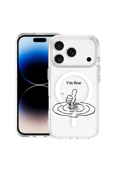 bestcase Carcasă antișoc MagSafe TPU pentru Apple iPhone 17 Pro, I'm Fine, 20...