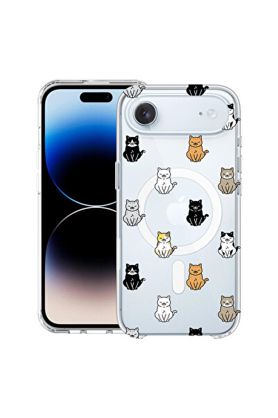 bestcase Carcasă antișoc MagSafe TPU pentru Apple iPhone 17 Air, model pisică...
