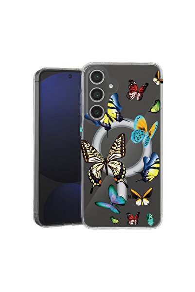 bestcase Carcasă antișoc MagSafe TPU pentru Samsung Galaxy A35, fluturi frumo...