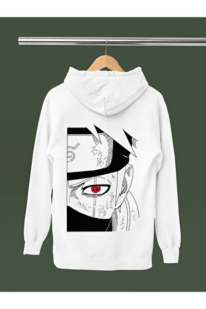 MAGORS Hanorac anime cu glugă, imprimat cu 3 fire, de calitate, KAKASHI HATAK...