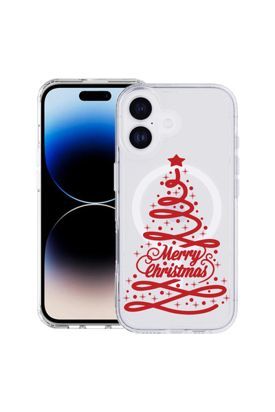 bestcase Carcasă MagSafe antișoc TPU pentru Apple iPhone 17, Brad de Crăciun,...