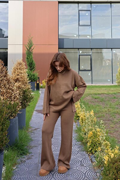 BAŞARAN Mink Knitwear Bottom-Upper Set