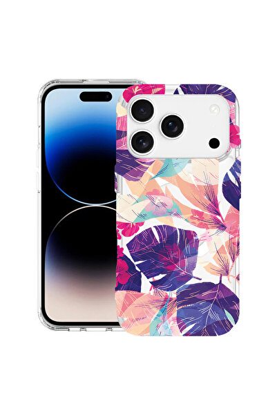 bestcase Carcasă antișoc MagSafe TPU pentru Apple iPhone 17 Pro, Flori tropic...