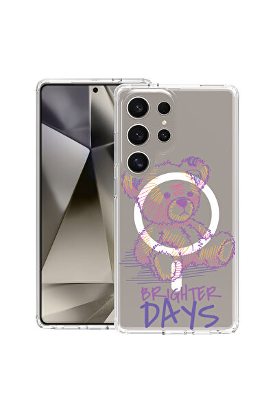 bestcase Carcasă antișoc MagSafe TPU pentru Samsung Galaxy S25 Ultra, Teddy B...