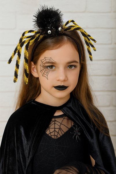 DODOMAR Halloween CadılarTaç Örümcek Ayaklı Çizgili Altın