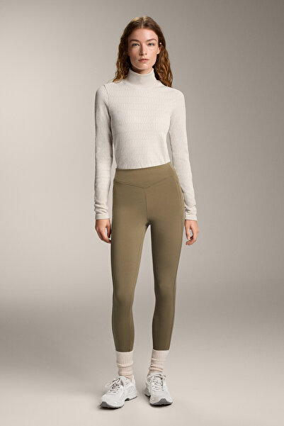 Oysho Bilek hizasında yüksek belli Warm cepli tayt 70 cm