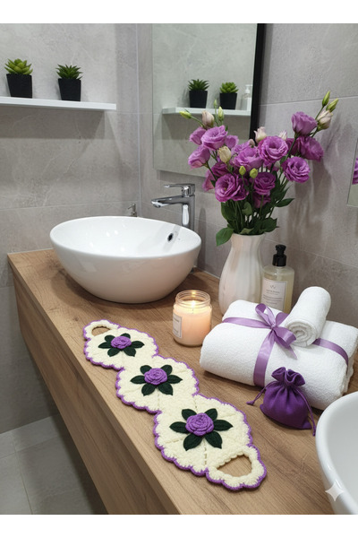 Handmade مجموعة مناشف المهر المحبوكة يدويًا