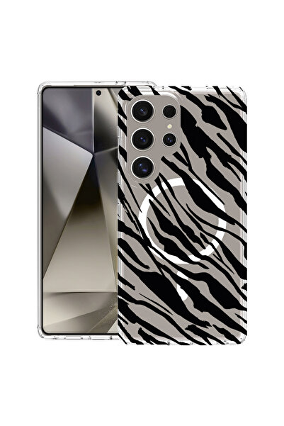 bestcase Carcasă antișoc MagSafe TPU pentru Samsung Galaxy S25 Ultra, model zebră, 2087012 AS 1059