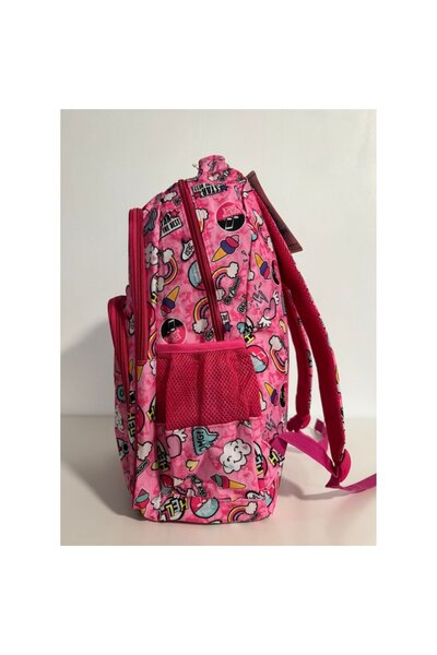 Dartonia Backpack with Multiple Compartments – 45x32x16 cm, Ergonomic Back, Pink with Funny Print