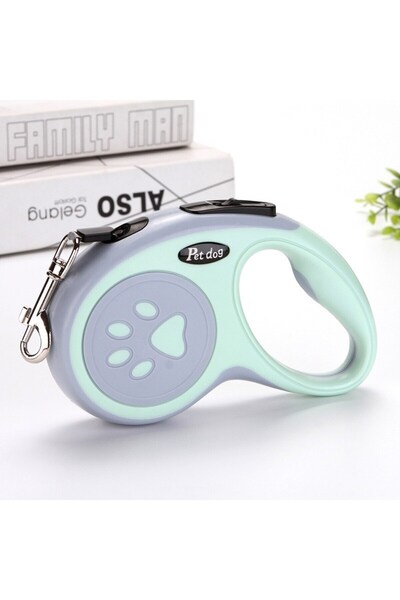 Kiesa مقود قابل للسحب تلقائيًا للحيوانات الأليفة مع نمط مخالب الحيوانات الألي...