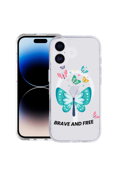 bestcase Carcasă antișoc MagSafe TPU pentru Apple iPhone 17, fluturi, 2087013...