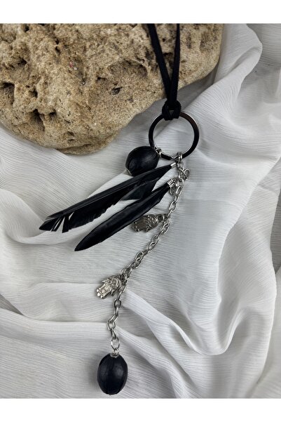 SEDEF TAKI Uzun halkalı charmlı kolye