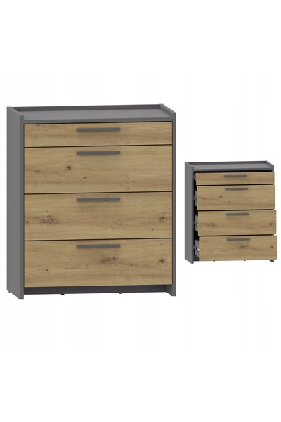 Other ALTIVO COM 70 3SW1SN comodă artizanală-antracit, dulap de haine mare cu...