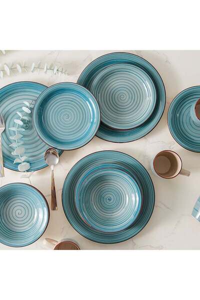 Danube Home Apollo 16-Piece Hand Painted Stoneware Dinner Set