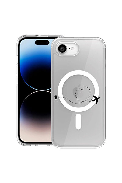 bestcase Carcasă antișoc MagSafe TPU pentru Apple iPhone 16e, Love To Travel,...