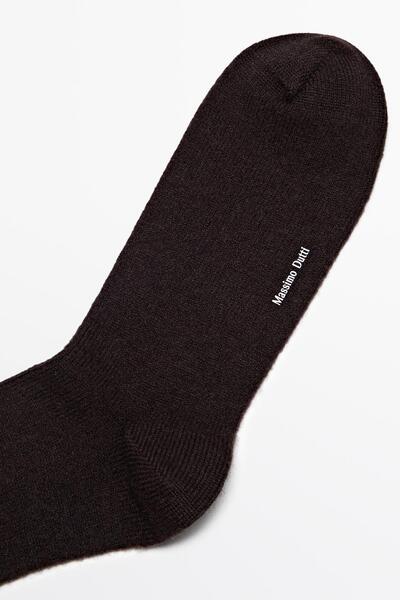 Massimo Dutti Kaşmir karışımlı triko çorap