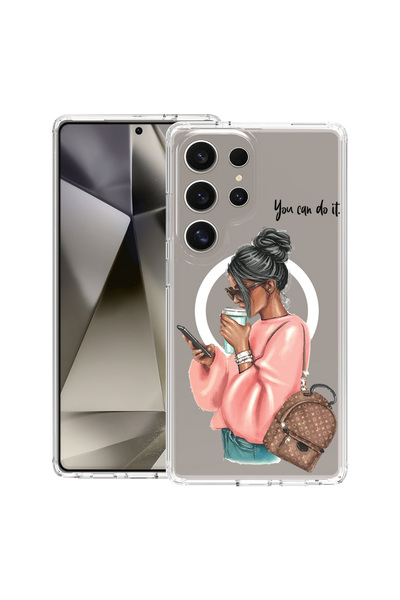 bestcase Carcasă antișoc MagSafe TPU pentru Samsung Galaxy S25 Ultra, Fata cu...