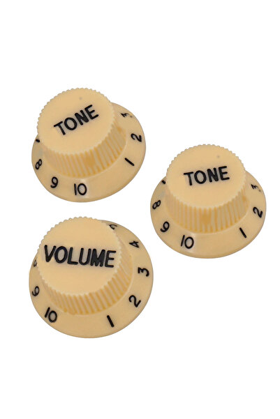 choice2 E 3Pcs/set Guitars Strat Knob 1-Volume 2-Tone Control Knobs For ST SQ...