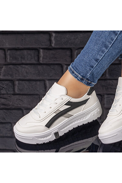 Modlet.ro Sneakerși de damă albi, negri și gri MOD09711