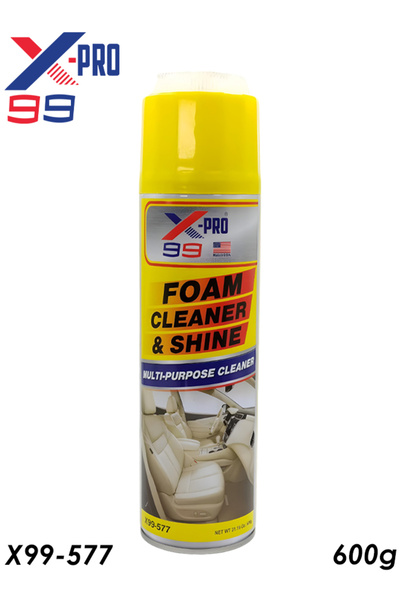 XPRO منظف وملمع رغوة X-PRO 99 X99-577 - بخاخ تنظيف داخلي وخارجي متعدد الأغراض 600 جرام