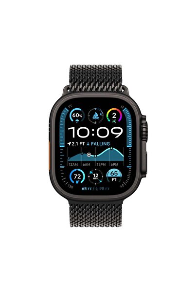 Apple Watch Ultra 2 GPS + Cellular 49mm Black Titanium Case with Black Titanium Milanese Loop - L