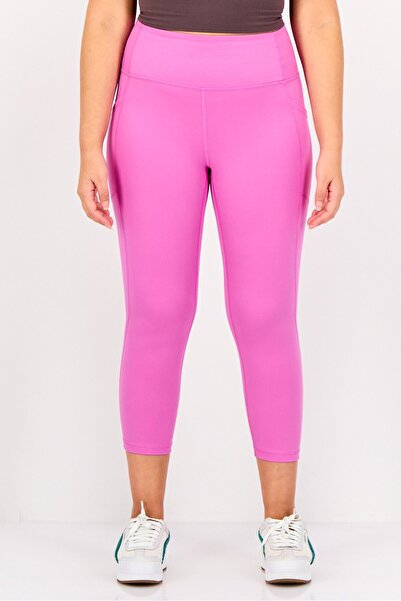 GAP Women Plain Pull On Cropped Leggings, Pink