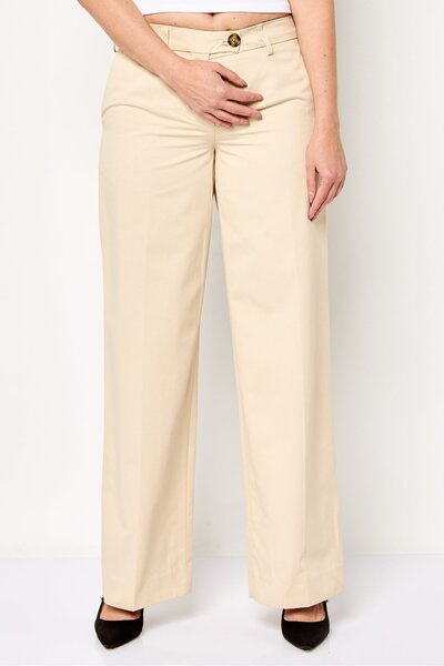 Tommy Hilfiger Women Regular Fit Plain Chino Pants, Tan