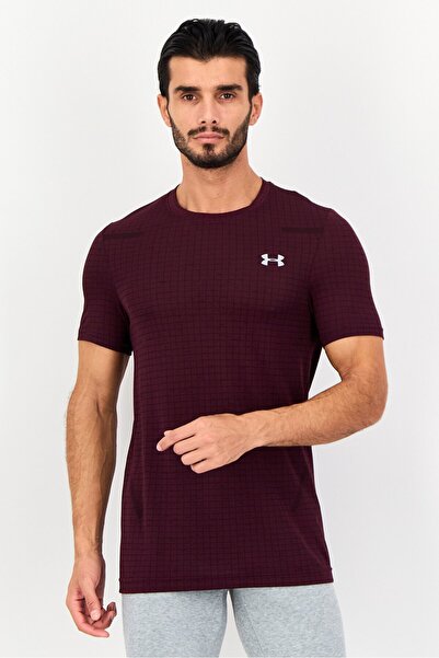 Under Armour Men Fitted Short Sleeve Training T-Shirt, Aubergine