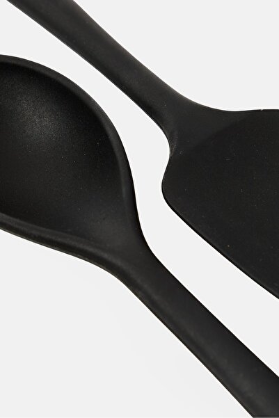 Phantom Chef 2 Pcs Silicone Baking Spoon Set, Black