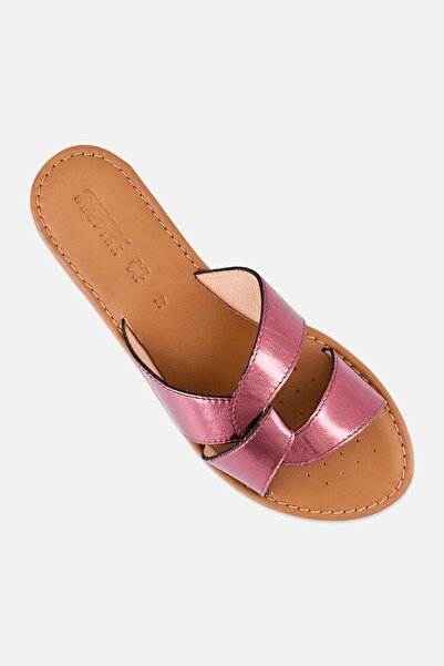 Geox Women D Sozy Slip On Metallic Sandals, Plum