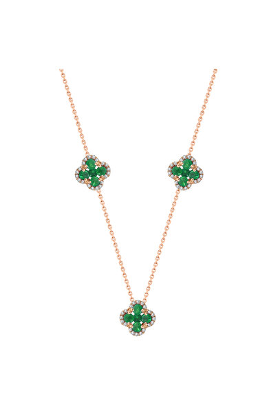 Ariş Zümrüt Şans Pırlanta Kolye