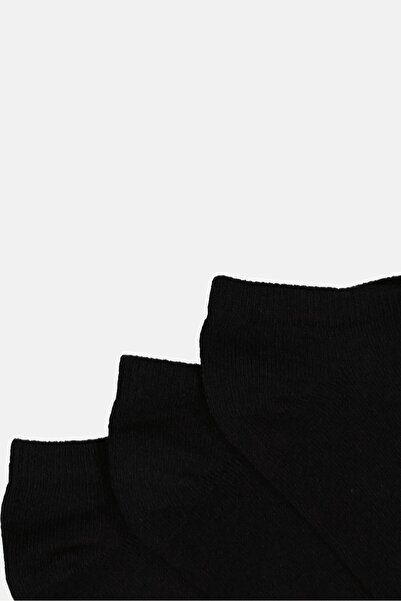 Ellesse Men 3 Pairs Textured Trainer Ankle Socks, Black