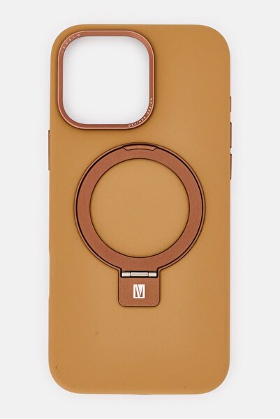 Levelo iPhone 16 Pro Max Iris Magsafe Liquid Silicone Case With Stand, Gold